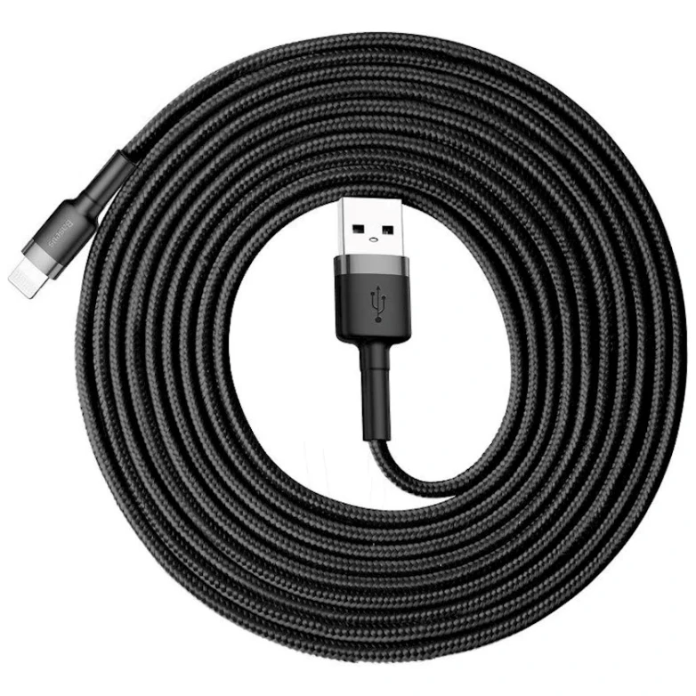 Кабель USB Baseus Cafule Lightning Cable 2A 3m Gray/Black (CALKLF-RG1) Кабель USB Baseus Cafule Lightning Cable 2A 3m Gray/Black (CALKLF-RG1)