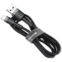 Кабель USB Baseus Cafule Lightning Cable 2A 3m Gray/Black (CALKLF-RG1)
