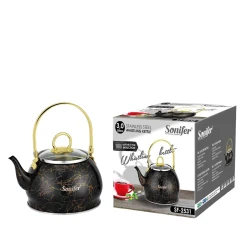 Чайник Sonifer SF-2531, нержавеющая сталь, черный, 3 л