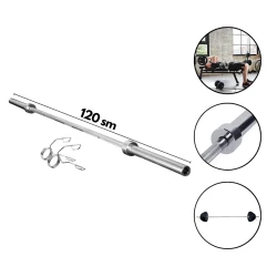 Гриф для штанги 2334, железо, серебристый, 120 см