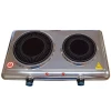 Настольная электрическая варочная панель Kumtel HCD-1002S_RB, 2 конфорки, нержавеющая сталь, индукционная, компактная
