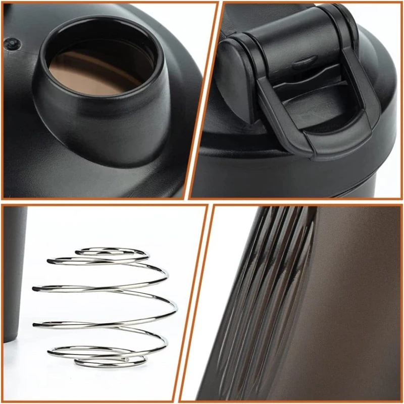 Шейкер Whey_shaker05, пластик, черный, 600 мл