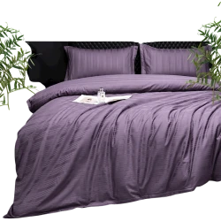 Комплект постельного белья Narlı Exclusive Narlı 000755, пододеяльник 160x220 см, простыня 180x240 см, наволочка 50x70 см, односпальный, люкс сатин, фиолетовый