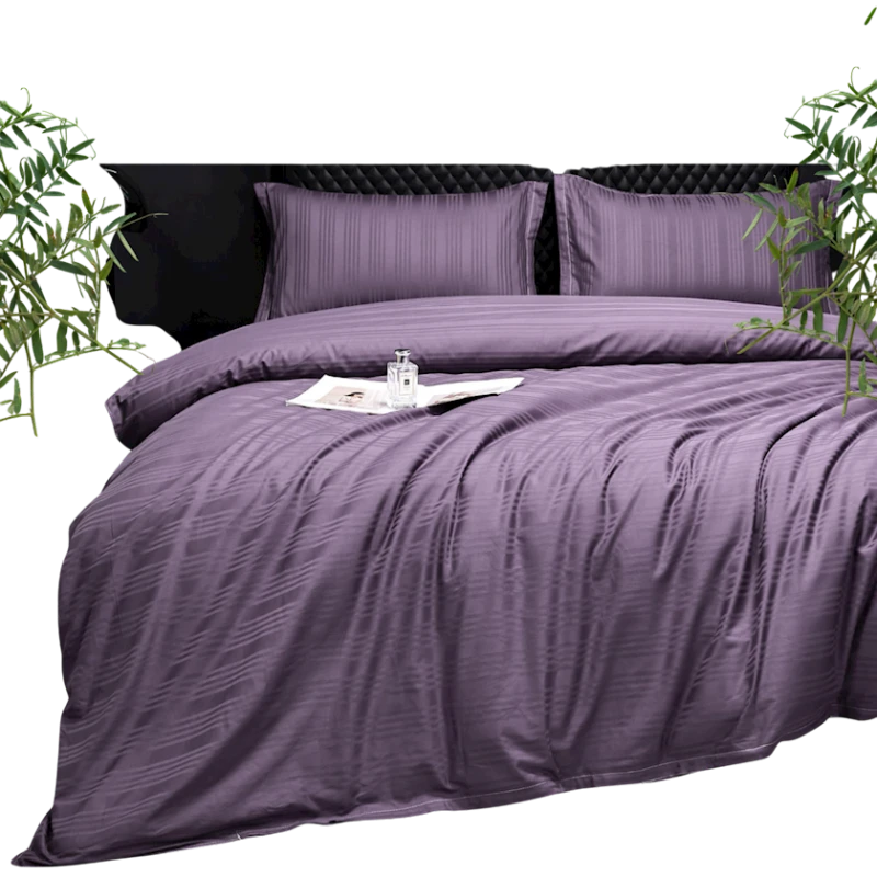 Комплект постельного белья Narlı Exclusive Narlı 000755, пододеяльник 160x220 см, простыня 180x240 см, наволочка 50x70 см, односпальный, люкс сатин, фиолетовый Комплект постельного белья Narlı Exclusive Narlı 000755, пододеяльник 160x220 см, простыня 180x240 см, наволочка 50x70 см, односпальный, люкс сатин, фиолетовый