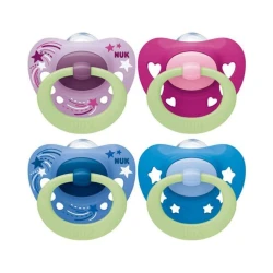 Набор пустышек Nuk Signature Night, 6-18 месяцев, товар в ассортименте