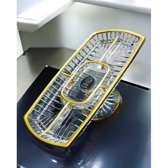 Менажница Gallery Home GH-000160, прозрачная, 34х19 см Менажница Gallery Home GH-000160, прозрачная, 34х19 см