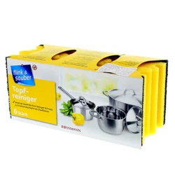 Набор губок Flink & Sauber, 6 шт, желтый Набор губок Flink & Sauber, 6 шт, желтый