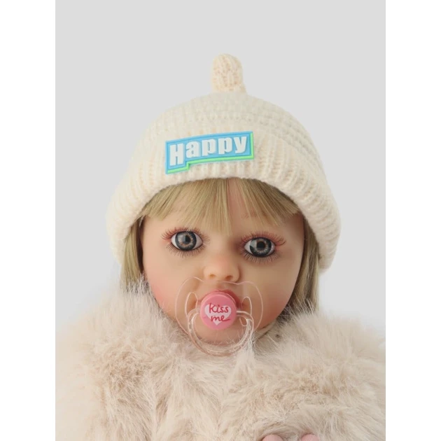 Кукла Reborn M4924, с мехом, белая, 55 см