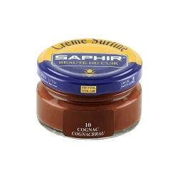 Krem Saphir Crème Surfine 10 Cognac Brown hamar dərili ayaqqabılar üçün, qəhvəyi, 50 ml