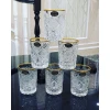 Набор стаканов Gallery Home GLR-078, прозрачный/золотистый, 6 предметов Набор стаканов Gallery Home GLR-078, прозрачный/золотистый, 6 предметов