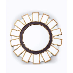 Настенное зеркало Hom-me Günəş 100729, стекло/дерево, 60 см, золотистый Настенное зеркало Hom-me Günəş 100729, стекло/дерево, 60 см, золотистый