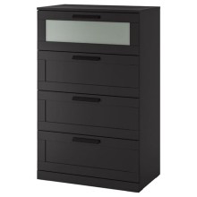 Komod IKEA Brimnes, qara, 78x124 sm