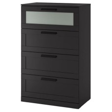 Komod IKEA Brimnes, qara, 78x124 sm