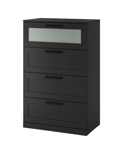Komod IKEA Brimnes, qara, 78x124 sm