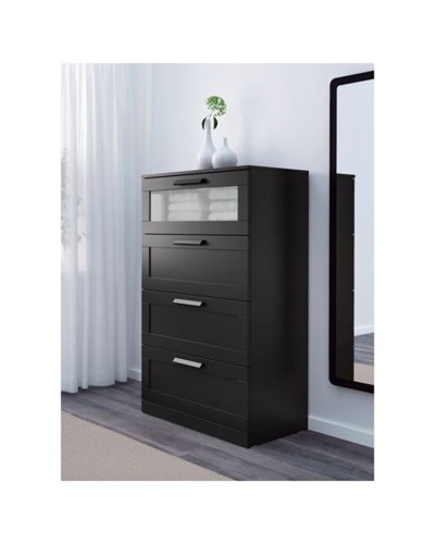 Komod IKEA Brimnes, qara, 78x124 sm