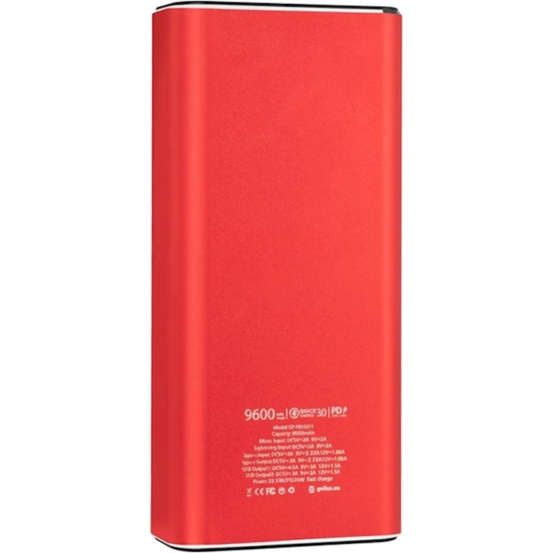 Внешний аккумулятор Gelius Pro CoolMini 2 PD GP-PB10-211 9600 mAh Red