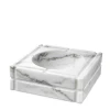Пепельница Eichholtz 110832 Ashtray Nestor honed white marble 21x21x7 см,фарфор,полуматовый белый