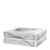 Пепельница Eichholtz 110832 Ashtray Nestor honed white marble 21x21x7 см,фарфор,полуматовый белый