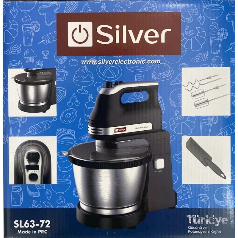Qablı Mikser Silver SL-6372