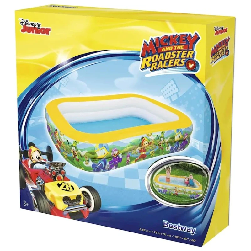 Детский бассейн Bestway 91008 Mickey Mouse, 262х175х51 см