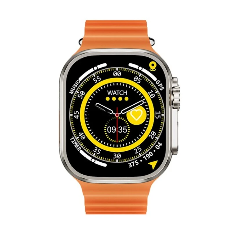 Умные часы Smart Watch WS Ultra Silver Orange band