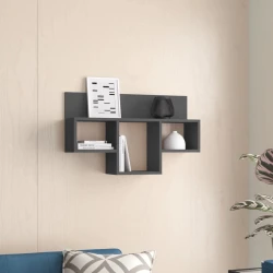 Настенная полка Art Mebel 188, ламинат, 50х80х20 см, серая Настенная полка Art Mebel 188, ламинат, 50х80х20 см, серая