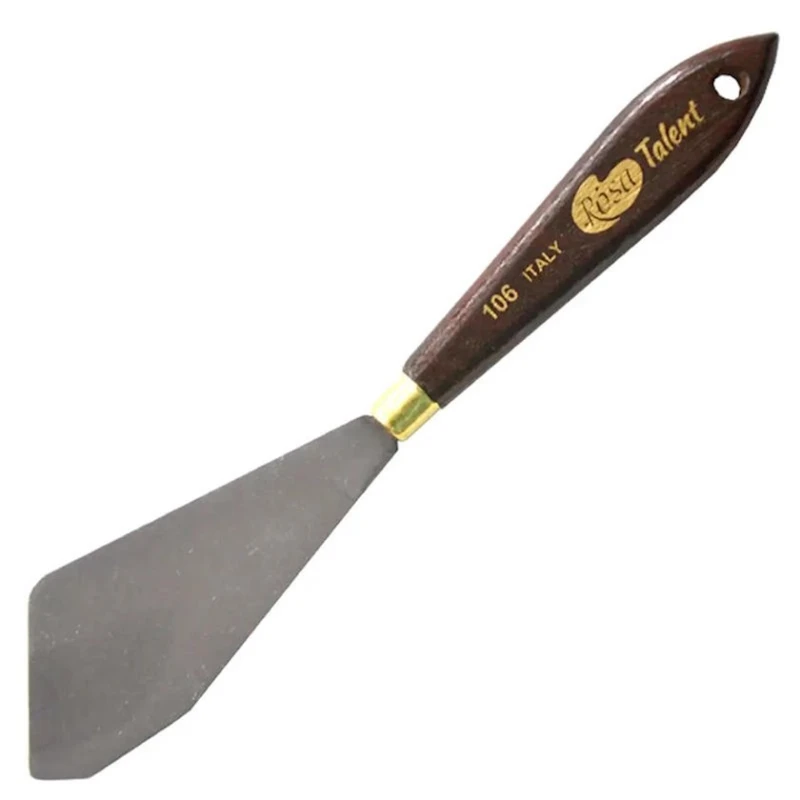 Мастихин Rosa Talent Classic, нержавеющая сталь/дерево, нож макси, 10 см, № 106 Мастихин Rosa Talent Classic, нержавеющая сталь/дерево, нож макси, 10 см, № 106