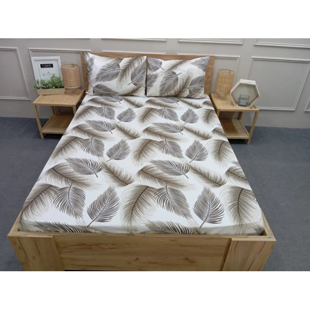 Комплект постельного белья Moonstar SHA-00006488, полутораспальный, простыня на резинке 180x200 см, наволочки 50x70 см 2 шт