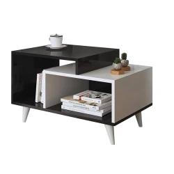 Журнальный стол Ev Plus ev_12116009, ЛДСП, черно-белый, 90x60x45 см