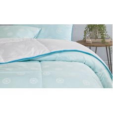 Yorğan Yataş Dacron Climarelle Cool 195x215 sm, ikinəfərlik, yay, ağ/mavi