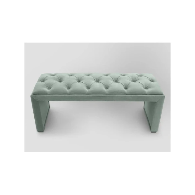 Скамейка 19, ткань, светло-зеленый, 40x35x80 см