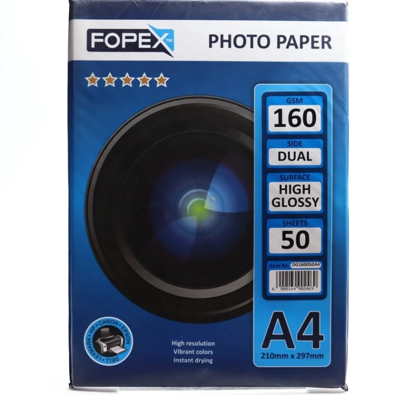Fotokağız Fopex, A4, 160 q, 50 səh Fotokağız Fopex, A4, 160 q, 50 səh