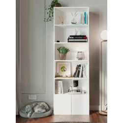 Шкаф книжный Berrie 12115571, ЛДСП, белый, 175x60x23 см Шкаф книжный Berrie 12115571, ЛДСП, белый, 175x60x23 см