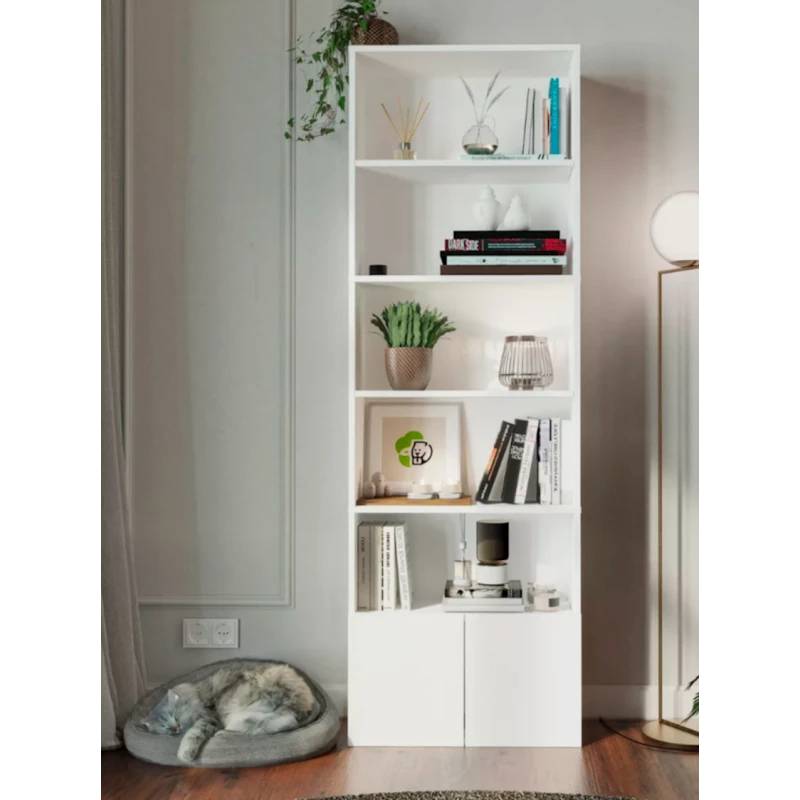 Шкаф книжный Berrie 12115571, ЛДСП, белый, 175x60x23 см