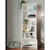 Шкаф книжный Berrie 12115571, ЛДСП, белый, 175x60x23 см
