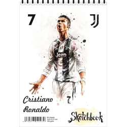 Блокнот Sketchbook Cristiano Ronaldo r06, A5, 30 листов