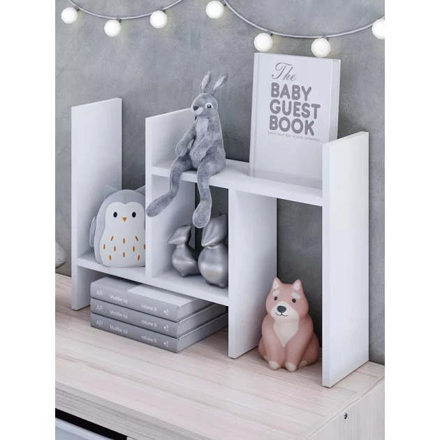 Полка настенная Art Mebel 46, ламинат, 45х67х13 см, белая