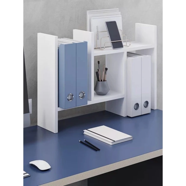 Полка настенная Art Mebel 46, ламинат, 45х67х13 см, белая