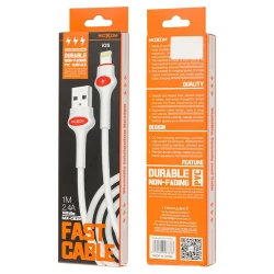 Кабель Moxom Type-C MX-CB20 White 1 м 2.4A, Белый