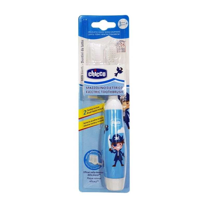 Электрическая зубная щетка для детей Chicco 1U, Голубая Электрическая зубная щетка для детей Chicco 1U, Голубая