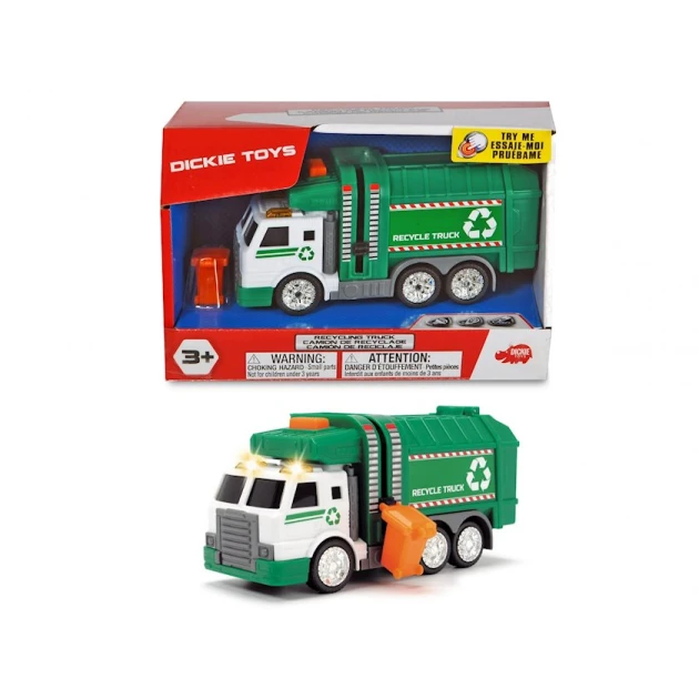 Мусоровоз Dickie Toys, с эффектами света и звука, 15 см