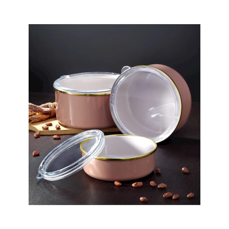 Konteyner dəsti Bonera 5059, mina, qəhvəyi, 14/16/18 sm, 6 parça Konteyner dəsti Bonera 5059, mina, qəhvəyi, 14/16/18 sm, 6 parça