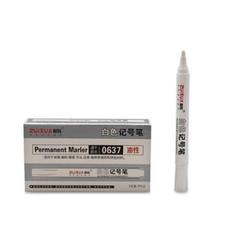 Перманентный маркер Zuixia CJ-252 0637, белый Перманентный маркер Zuixia CJ-252 0637, белый