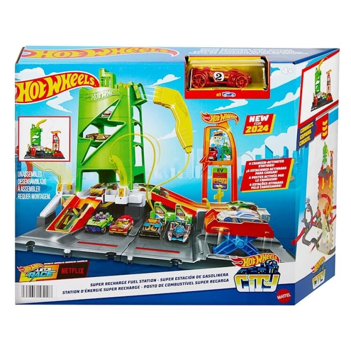 Игровой набор Mattel Hot Wheels City Electric Charging Station HTN79, 4+ лет