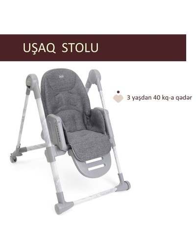 Uşaq yedizdirmə oturacağı Chicco Polly Armonia Carrara, boz