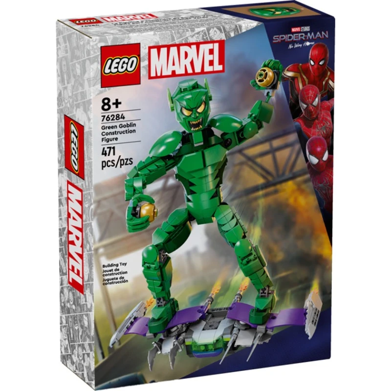 Конструктор LEGO Marvel 76284 Green Goblin Construction Figure Set, 471 элемент, 8+ лет