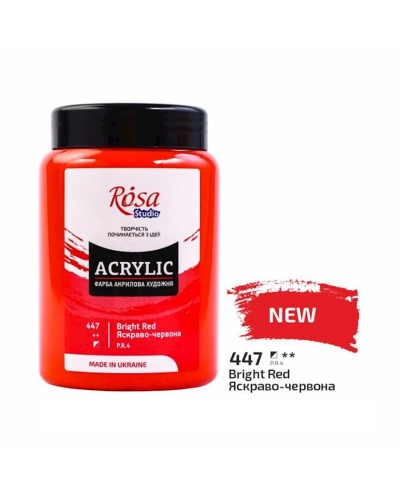 Akril boya Rosa Studio 447 Bright Red, 400 ml