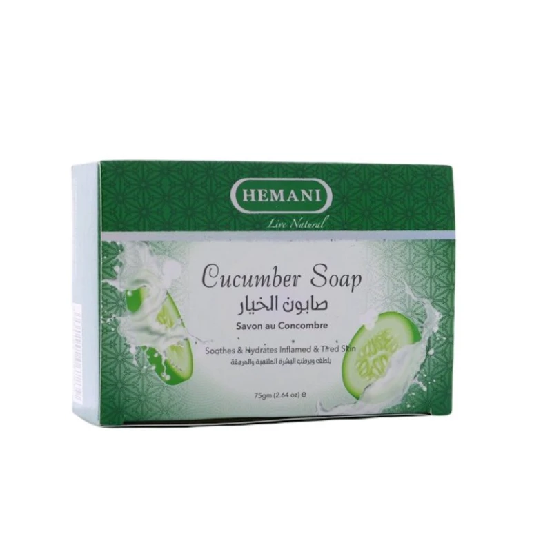 Туалетное мыло Hemani Live Natural Cucumber Soap, 75 г Туалетное мыло Hemani Live Natural Cucumber Soap, 75 г
