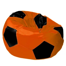 Пуфик DTOXL026, черный/оранжевый, 95x95 см