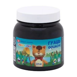 Гуашь Невская палитра Цветик, 220мл, черный